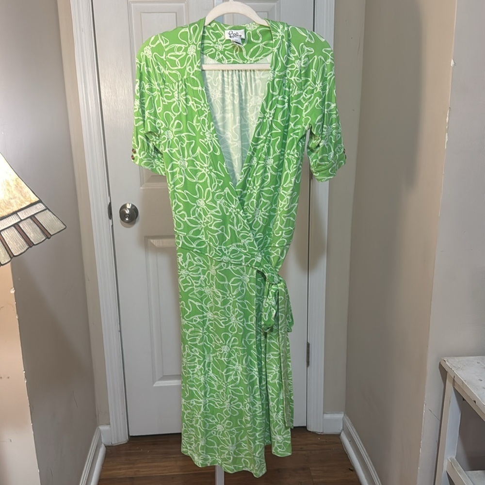 Lilly Pulitzer white label wrap dress